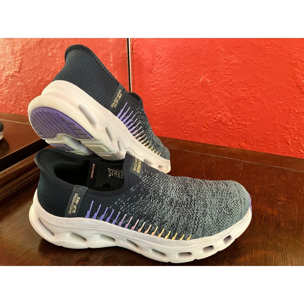 Skechers GO WALK Glide-Step 2.0 Venus Women’s 7 Navy Multi Hands Free Slip-Ins